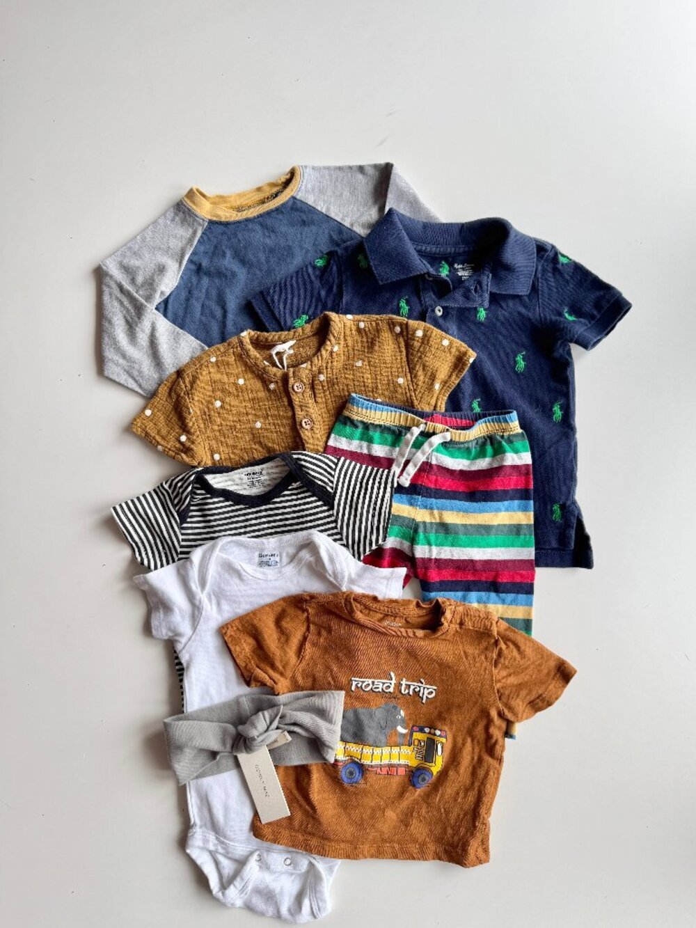 8 piece Baby Lot - MINI MIOCHE, RALPH LAUREN, BOUT'CHOU, GAP, QUINCY MAE, GERBER